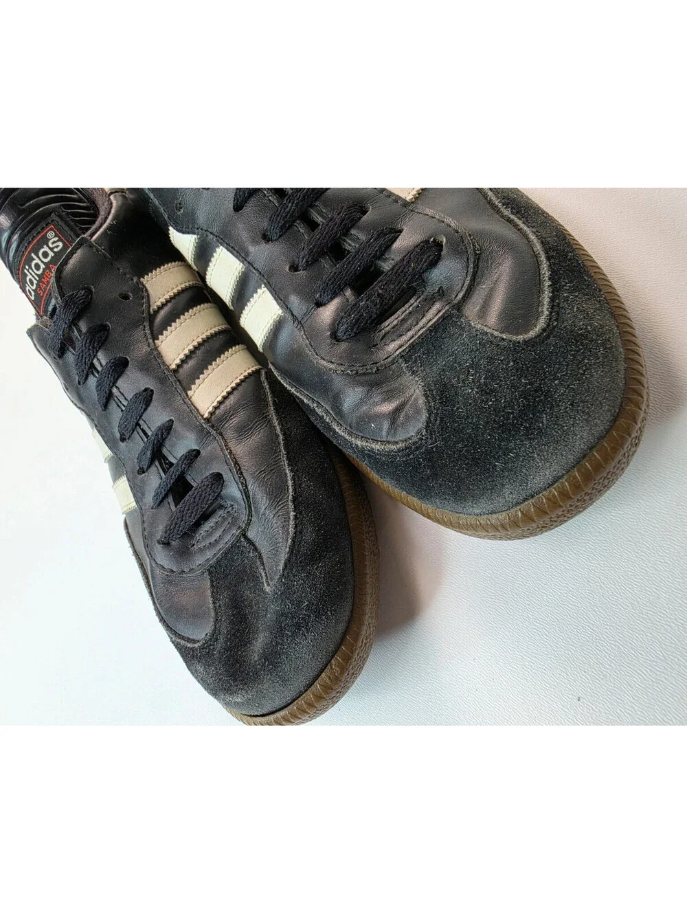 Adidas Samba OG Classic Black Leather Shoes Sneakers Mens Size 8.5